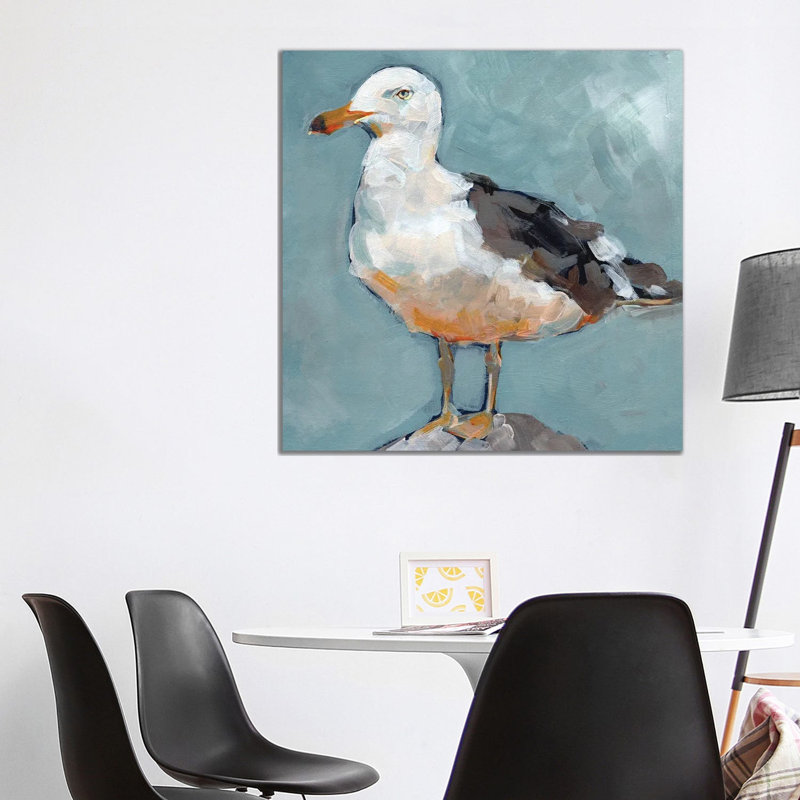 Seagull Stance II by Jennifer Paxton Parker - Wrapped Canvas Painting, 93.98 cm H x 93.98 cm W x 1.91 cm D