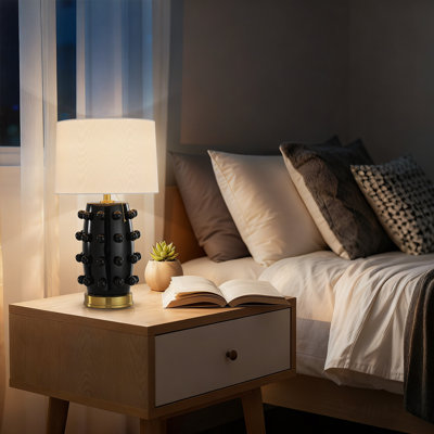 Lampe de table en céramique 24,4 "pour salon / chambre à coucher Aalayna