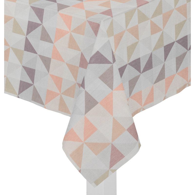 Gareth Tablecloth, Pink/Grey/Beige, 130cm W x 220cm L