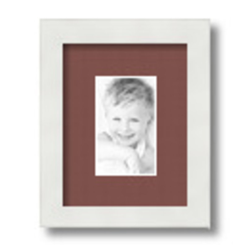 Matte Picture Frame with Mat, Brique