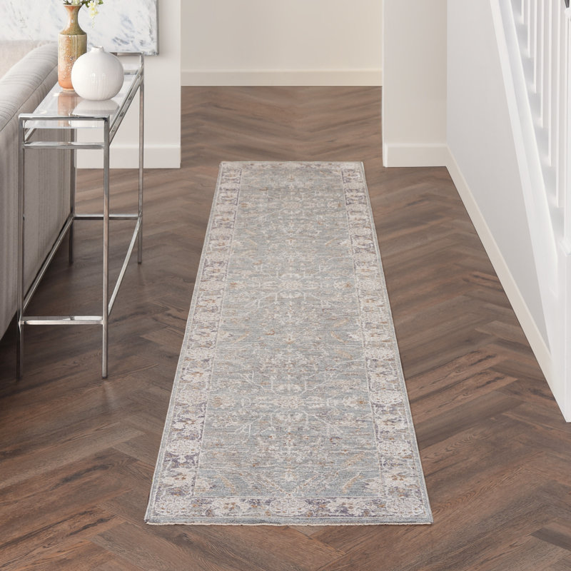 Castanon Oriental Gray Area Rug, Runner 2'3" x 10'2"