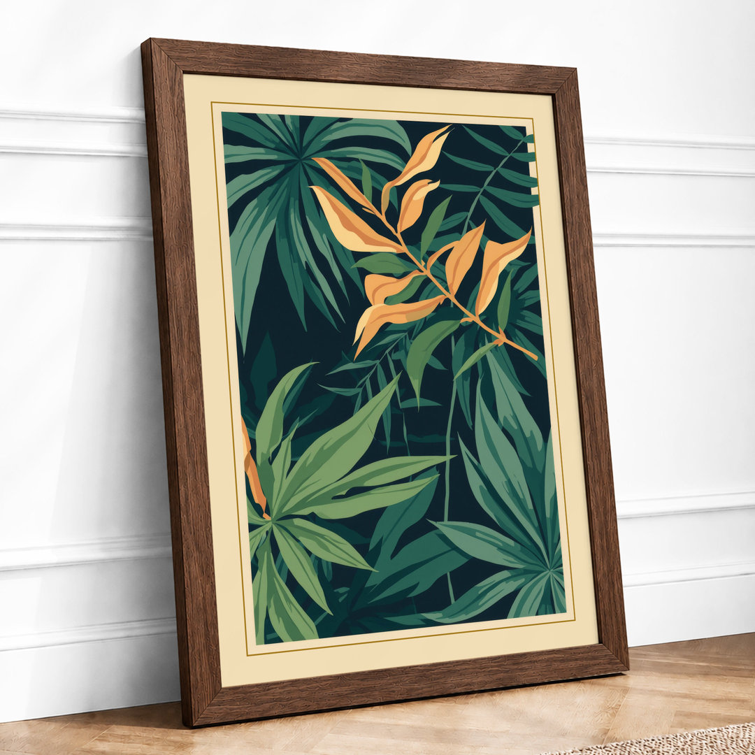 Tropical Birds of Paradise Botanical - Framed Print