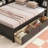Full Bed With L-Shaped Bookcase, Charging & Two Drawer Storage, Size Bookcases Drawers Charging,