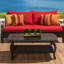 Barcelo 5 Piece Rattan Sofa Set with Cushions-347381974