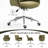 Soft Chenille Home Office Chair Adjustable Height Task Chair Swivel Desk Chair (Green)-304484556