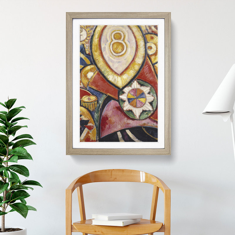 Painting No.48 by Marsden Hartley - Framed Print, 36cm H x 27cm W x 2cm D, Oak Framed