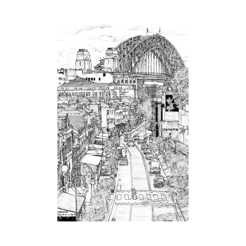 «City in Black and White II» par Melissa Wang - reproduction de dessin sur toile tendue, H 26 po x l 18 po x 1,5 po
