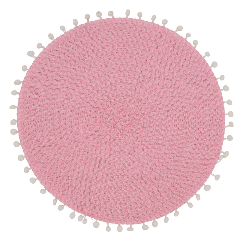 Napperon Mint Modern Pom Pom, Rose