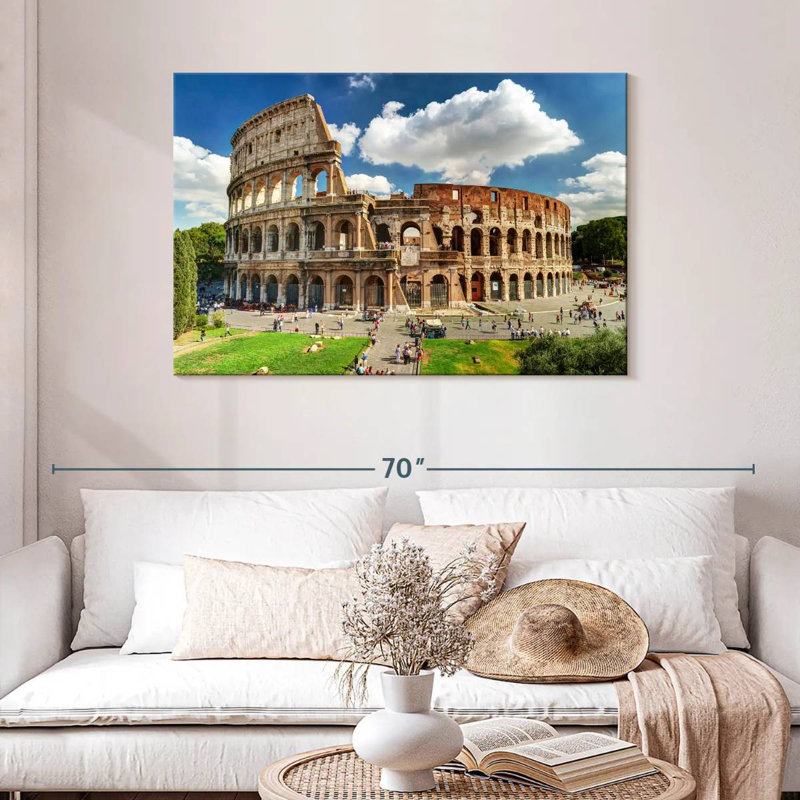 Ravi Colosseum à Rome, H 30 po x l 45 po