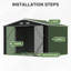 10 ft. W x 8 ft. D Apex Outdoor Garden Shed Metal Storage Shed
