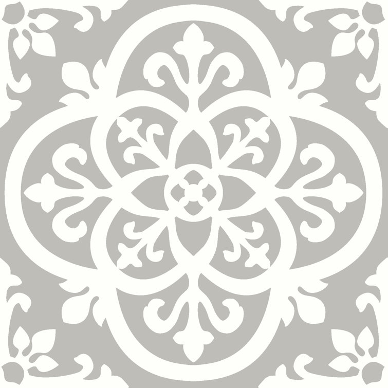 Medina 30.48 x 30.48 cm Vinyl Tile in Light Grey/White 10 Per Pack
