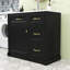 Meuble-lavabo 4 tiroirs avec lavabo en céramique, tablette réglable et armoire de rangement-894379959