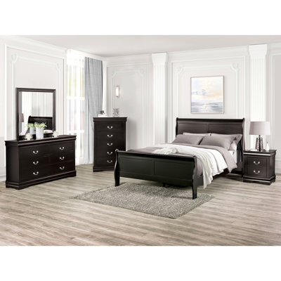 Commode à finition cerisier foncé 1pc
