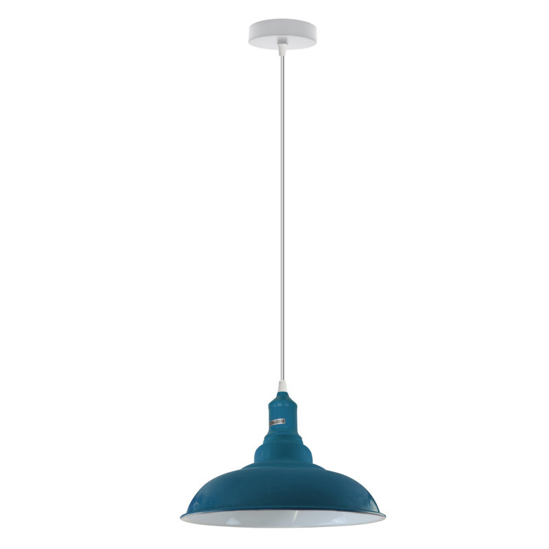 Emraan 1 - Light White Single Pendant, Yes, Cyan Blue
