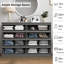 Commode 8 tiroirs Mid-Century moderne pour chambre avec poignée cachée - gris-758944229