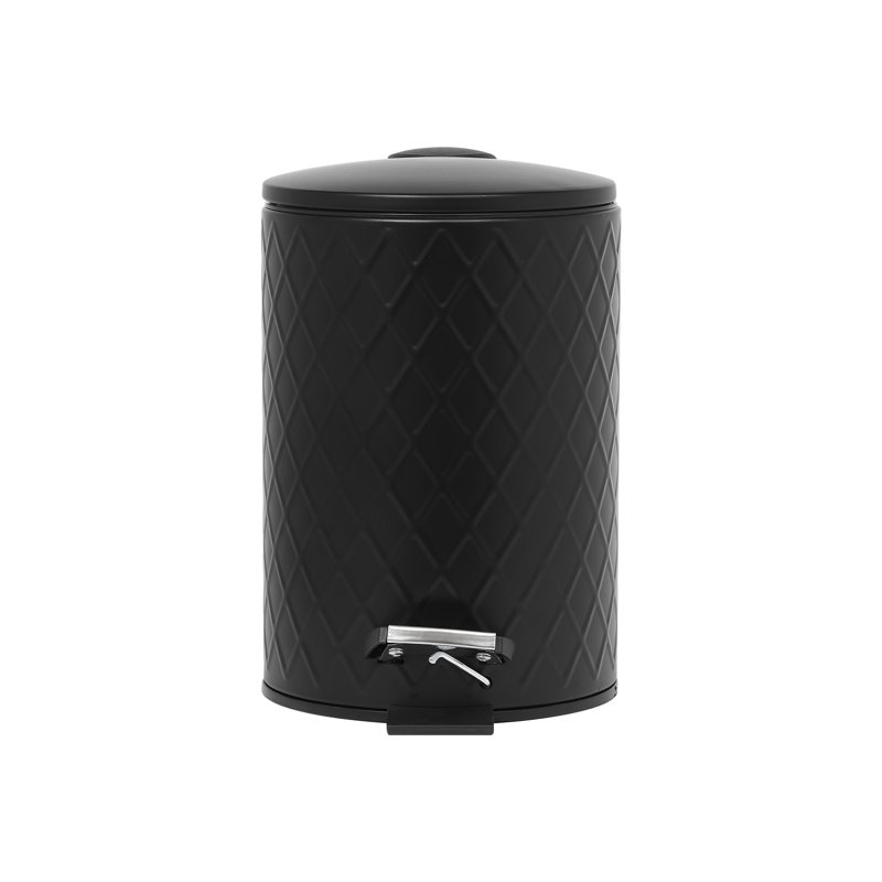 Steel Step On Waste Bin - 3L, Black