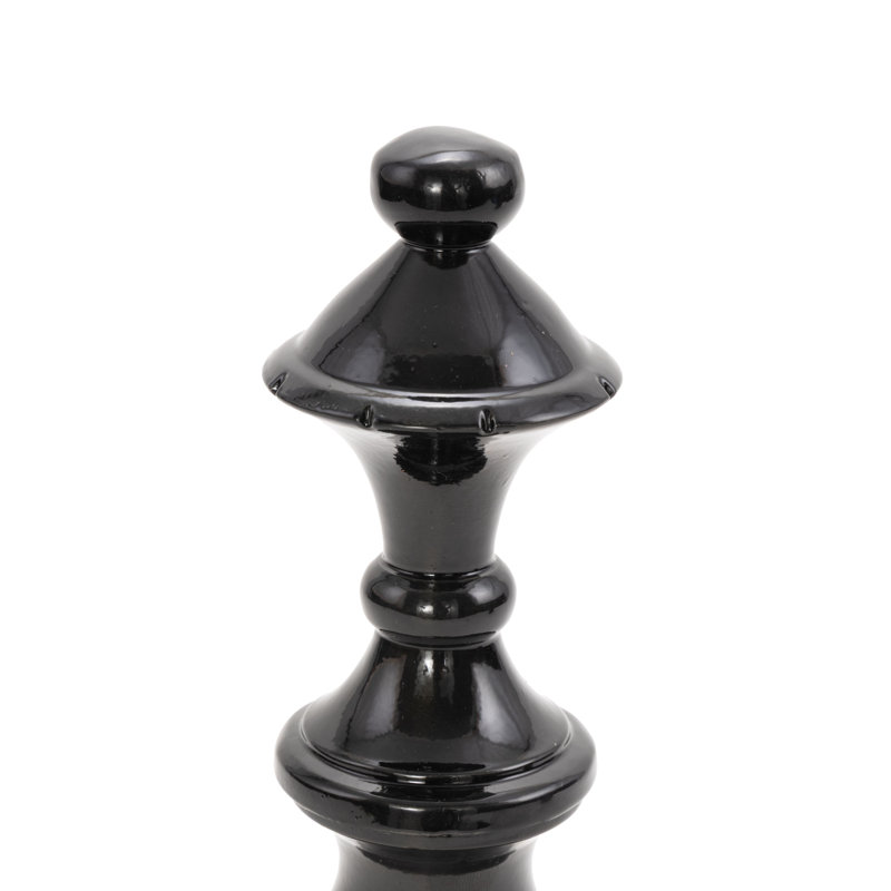 Ensemble de sculpture 3 pièces Bollen Bishop Chess, H 8,8 po x l 3,05 po x P 3,05 po, gris