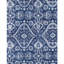 Ikat Area Rug in Blue/Dark Blue/White-72344179