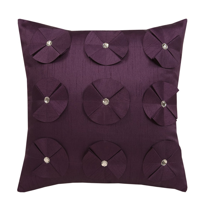Jormun Floral Square Cushion, Purple