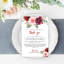 Ensemble de 56 cartes de mariage Blush et bourgogne à motif de remerciements pour la réception de table, famille, amis