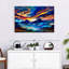 Abstrait coucher de soleil abstrait - reproduction sur toile tendue-306601003