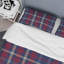 Tartan à carreaux bleu et rouge - Ensemble de housse de couette abstrait - Microfibre de polyester-1825867171
