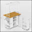 Îlot de cuisine polyvalent avec bar à déjeuner pliable, grand espace de rangement et comptoir durable pour les petites cuisines