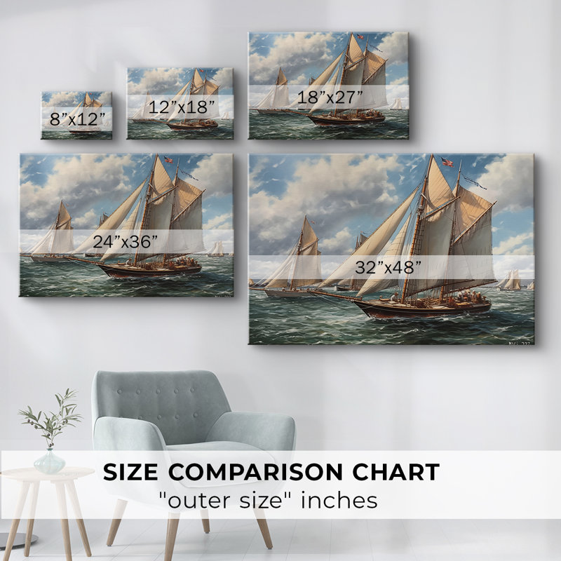 Nautical Series-CCxxx - Cavas enveloppés de galerie, 8 x 12