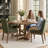 19.5" Seat Height Tweed Upholstered Dining Side Chair (Set of 4)-7563674