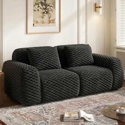 82" Modern Sofa, Oversized Plush Cloud Loveseat, Minimalist 2-Seater Upholstered Couch for Living Room