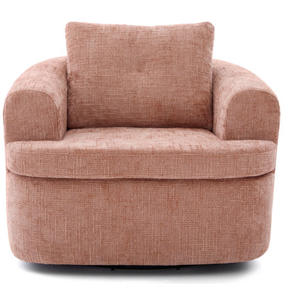 Upholstered Swivel Barrel Chair