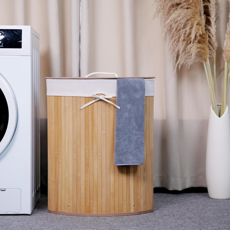 Bamboo Laundry Room Organiser, Natural