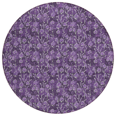 Azniv Washable Floral Indoor / Outdoor Rug