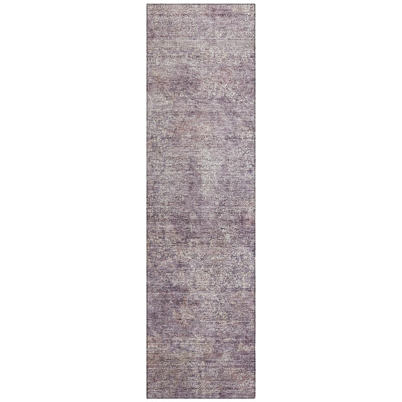 Halora Purple Washable Indoor-Outdoor Rug - , 2'3" x 7'6"