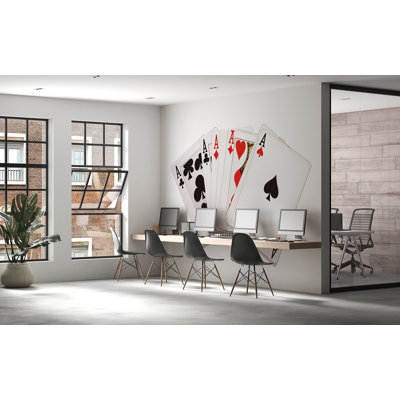 Playing Cards Wall Decal Poker Wall Art Casino Wall Sticker Ace Cards Wall Decor Gambling Room Decor Game Room Wall Art 235GM