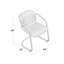 Chaise avec accoudoirs en métal Gubman-752541170