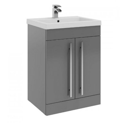 Clifton 600mm Wall Mounted Single Bathroom Vanity with Vitreous China Basin