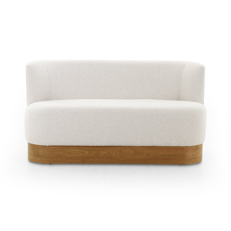 Krista Upholstered Dining Bench, White