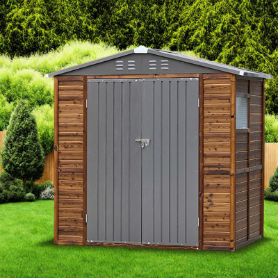 Durable Iron-wood Sheds, Modern Rustic Style For Multifunctional Storage