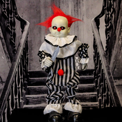 Scary Circus Clowns Animatronic Clown Poseable Master Chuck Figurine