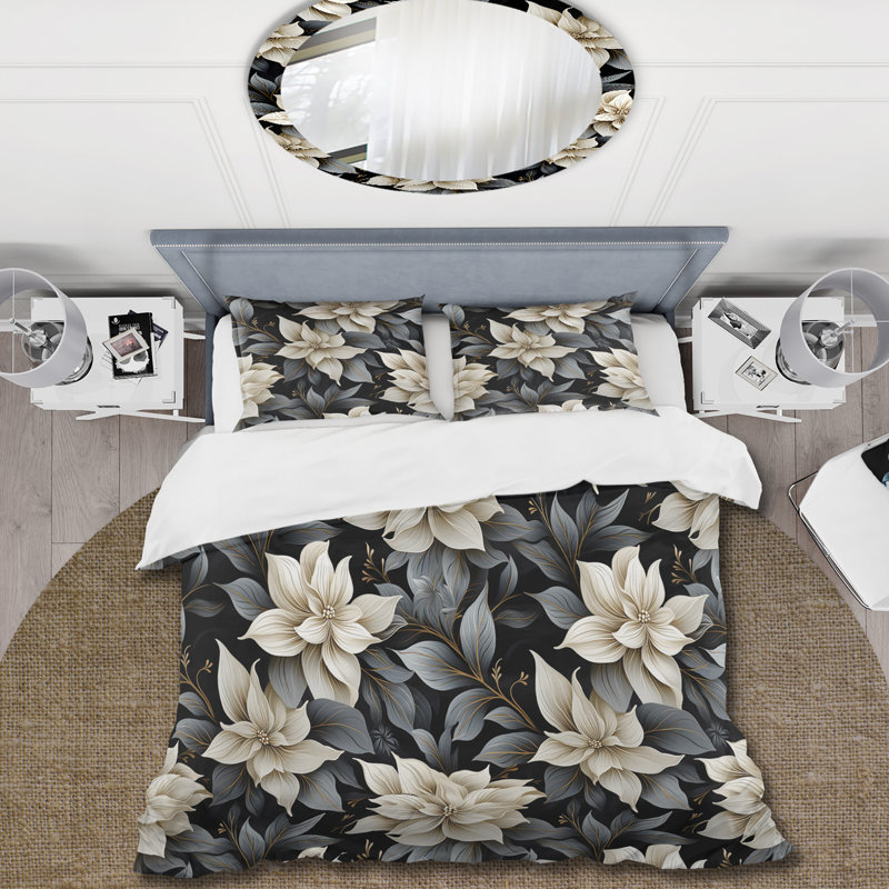 Literie ombragée Serenade Moody I Bedding, Housse de couette simple + 1 taie décorative stan