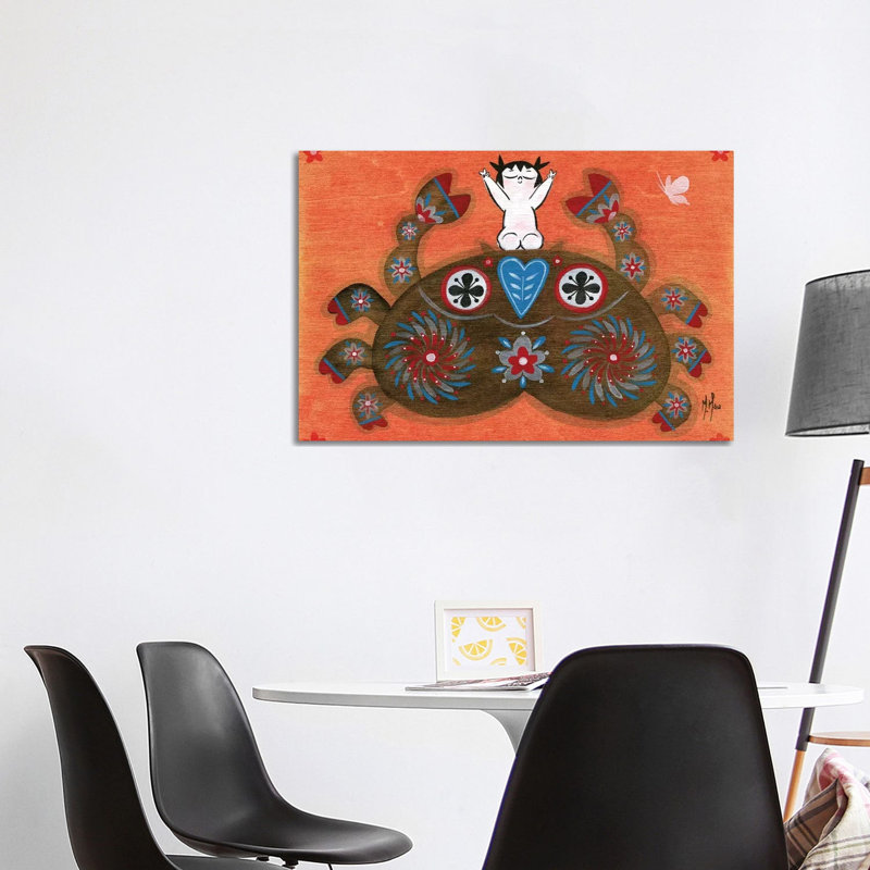Folk Blessings - Crab by Martin Hsu - Wrapped Canvas Gallery-Wrapped Canvas Giclée, 101.6 cm H x 66.04 cm W x 1.91 cm D