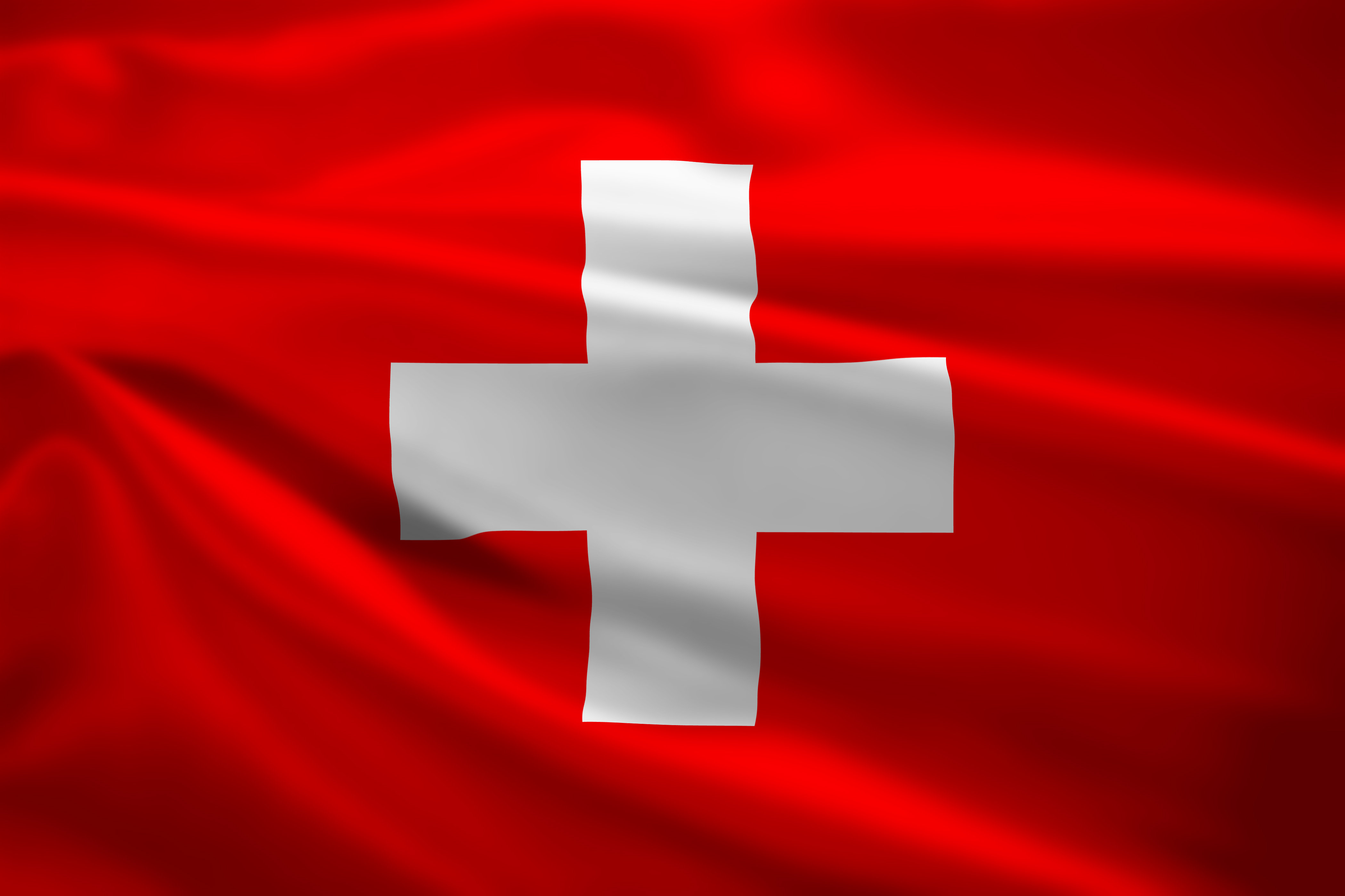 Ebern Designs Switzerland Flag Blowing In The Wind On Canvas by