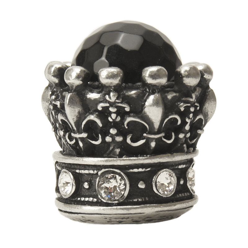 Carpe Diem 6505-11CABOX Crowning Glory Queen Penelope Satin Queen Penelope large knob w/ Swarovski Crystals & semi‐precious stones   in Satin