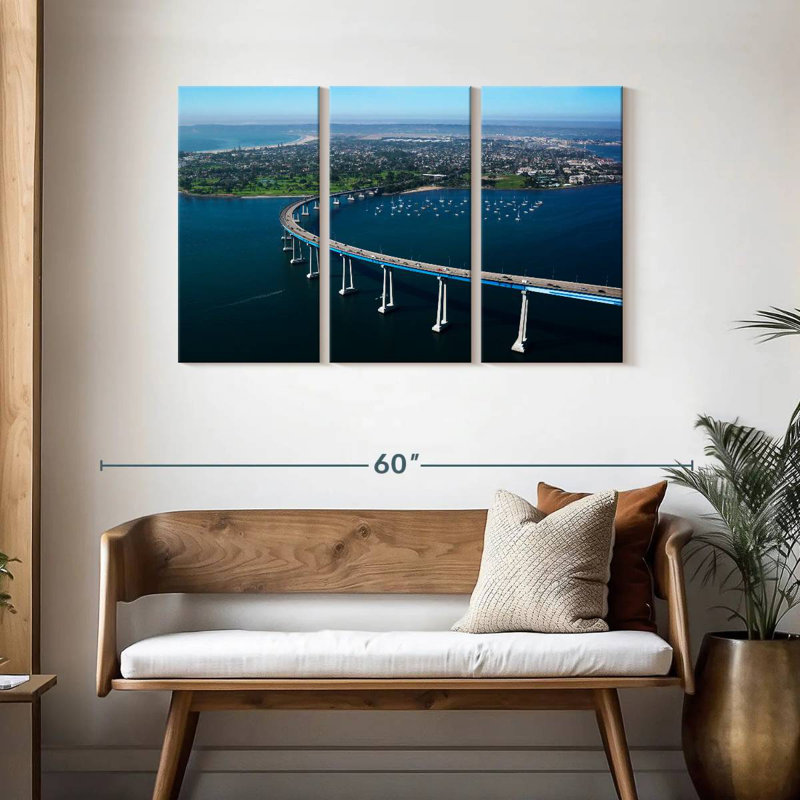 Lilie Coronado Bay Bridge Curve, H 28 po x l 45 po