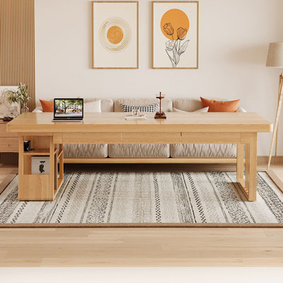 Bureaux rectangulaires en bois massif 70,87 "Burlywood