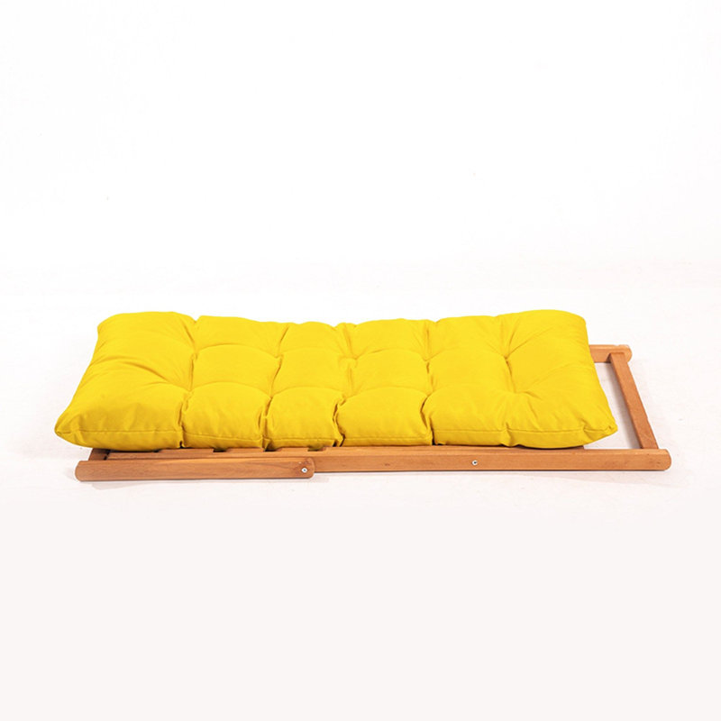 3-Piece Garden Table & Chairs Set, Solid Beech Wood, Table: 15.8 x 15.8 x 15.8 inches, Chairs: 23.2 x 35.4 x 17.3 inches | No Varnish, Water-Based Wood Preservative, Modern Yellow & Natural Colors, Durable & Stylish Outdoor Furniture