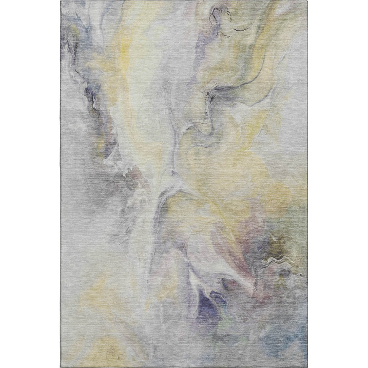 Premium Machine Washable Slesnick AMF1679 Abstract Rug