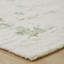 Tapis blanc / crème / vert à poils longs en laine Cloudscape-105793021