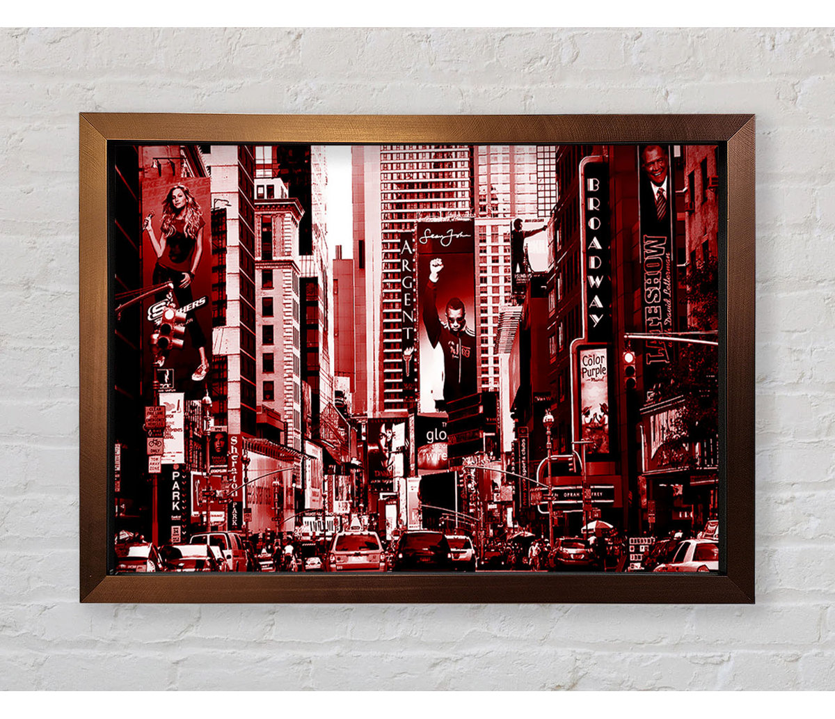 Bright Star New York City Broadway Red Single Picture Frame Art